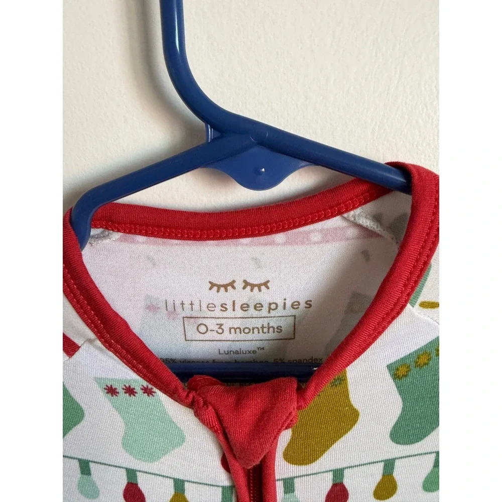 Little Sleepies Gingerbread Fair Isle Bamboo Zippy 0-3 Months
